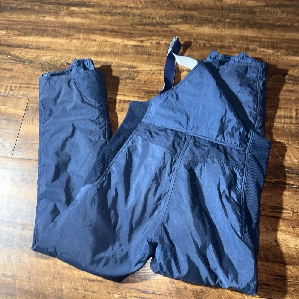 The North Face Blue Insulated Snow Bib Pants L Waist 34 Inseam 30 Ski